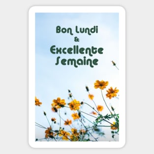 Bon Lundi & Excellante Semaine Sticker